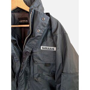 Enyce Mens Black Jacket Size M 100% Cotton Outer Shell Quilted Inner Lining